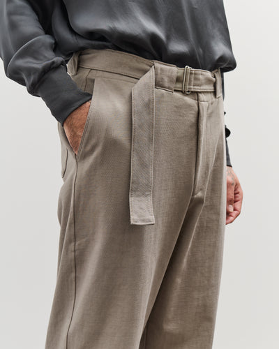 Lady White Belted Jersey Trouser, Anvil Grey
