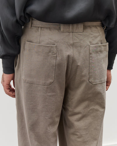 Lady White Belted Jersey Trouser, Anvil Grey