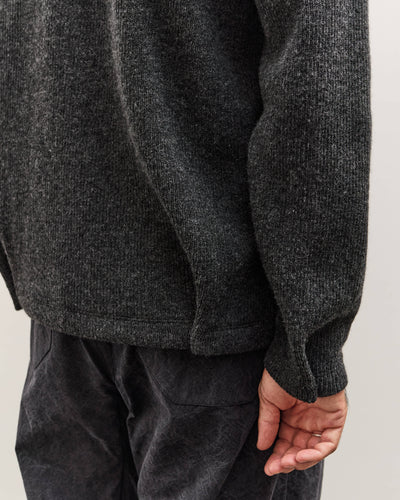 Lady White Co. V Neck Snap Sweater, Charcoal