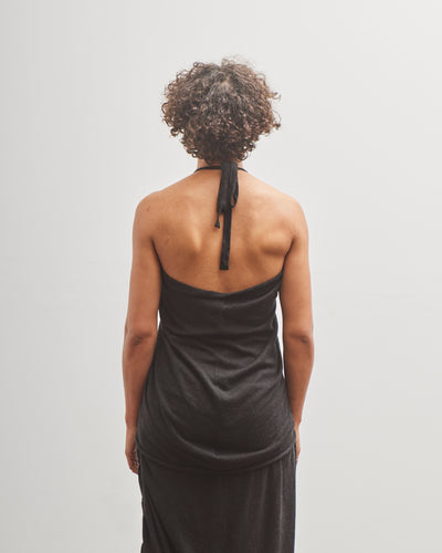 Lauren Manoogian Drape Halter, Black Melange