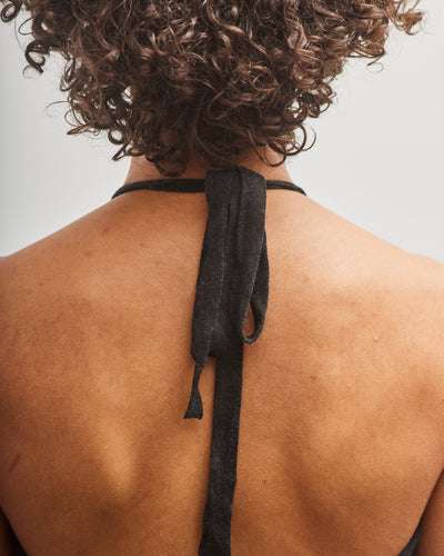 Lauren Manoogian Drape Halter, Black Melange