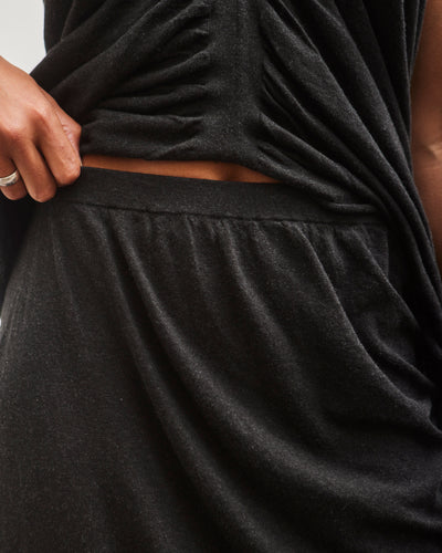 Lauren Manoogian Drape Skirt, Black Melange