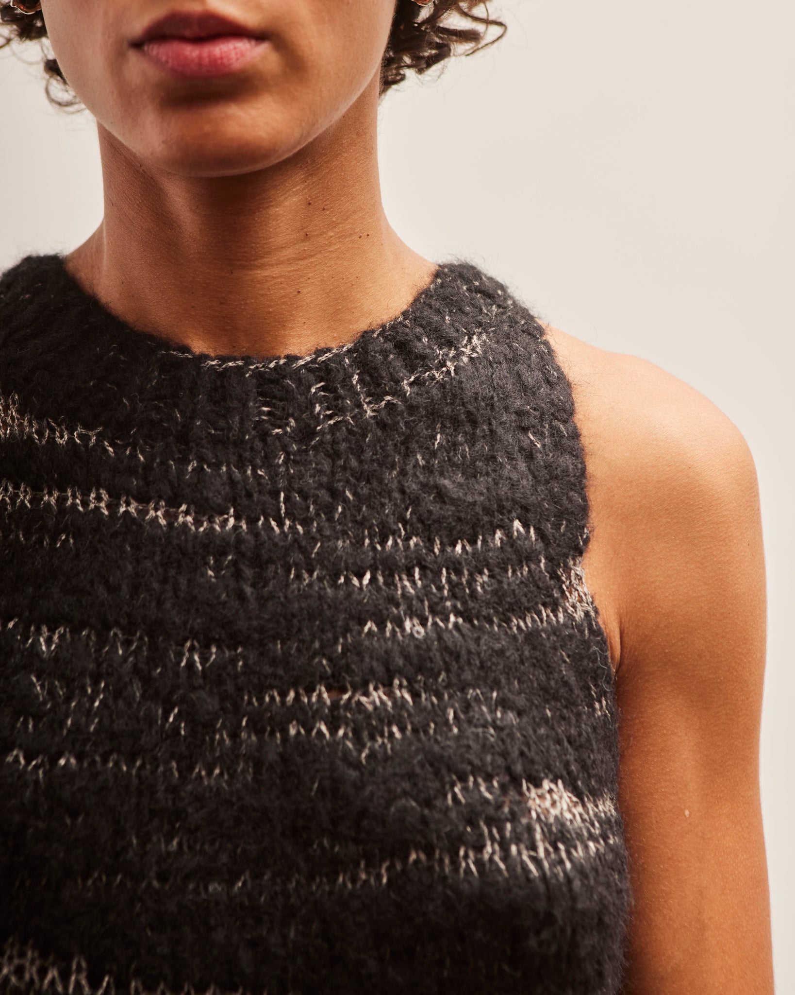 Lauren Manoogian Handknit Threadbare Shell, Black