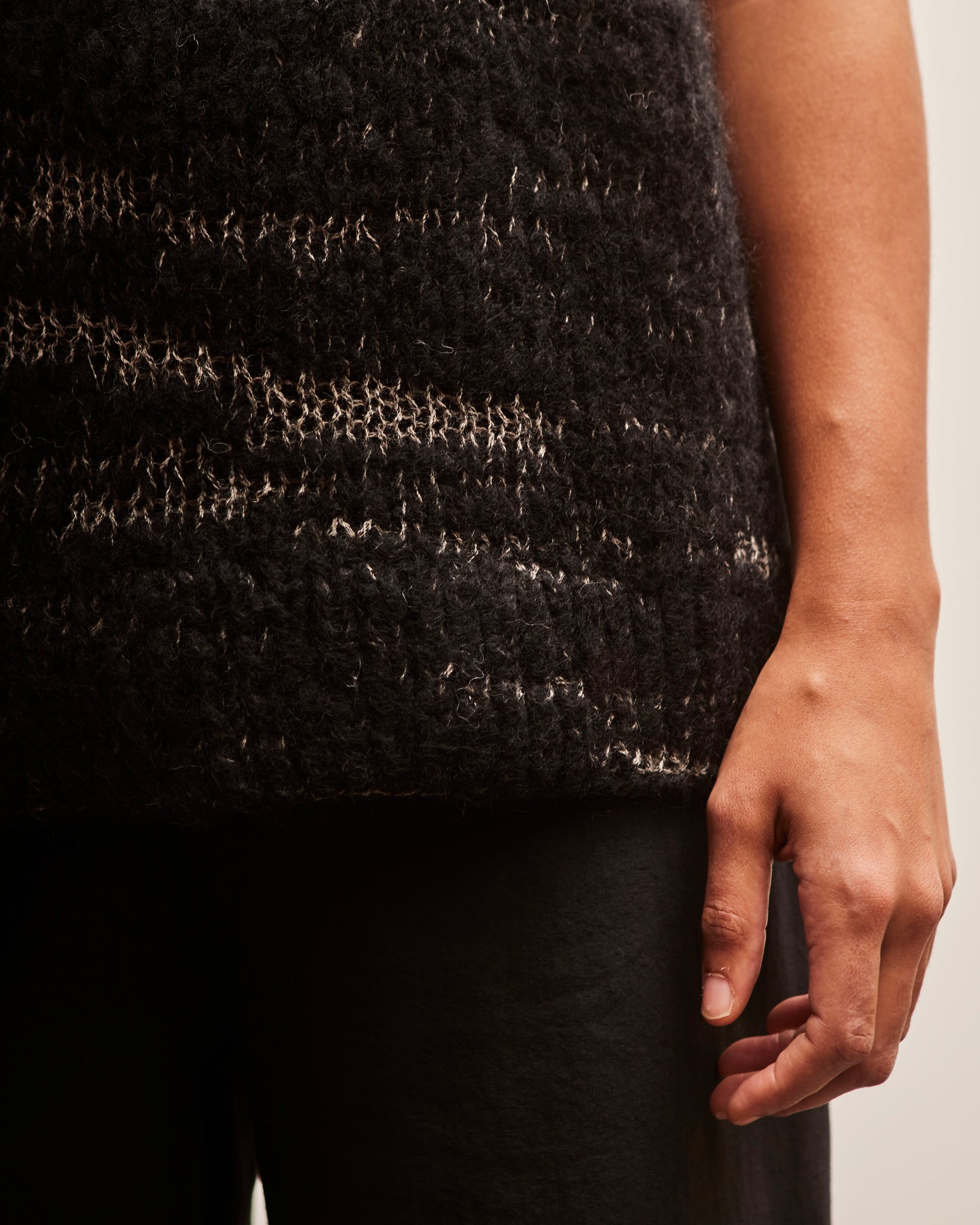 Lauren Manoogian Handknit Threadbare Shell, Black