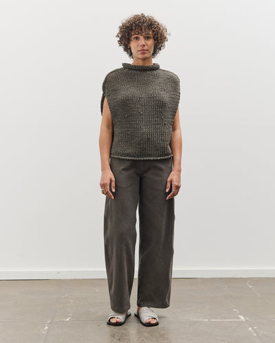 Lauren Manoogian Handknit Jersey Shell, Washed Black