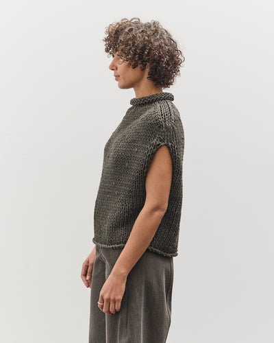 Lauren Manoogian Handknit Jersey Shell, Washed Black