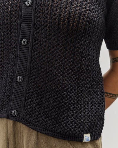Merz b. Schwanen Women's Crochet Shirt, Black