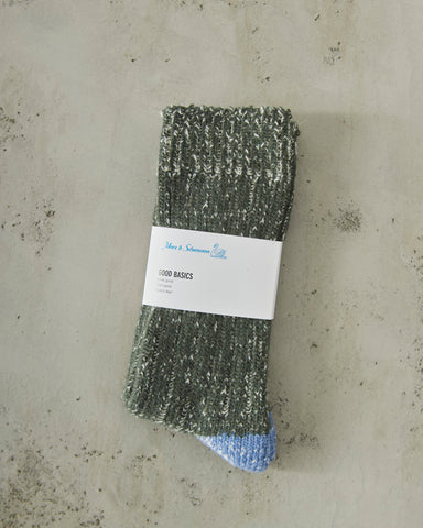 Merz b. Schwanen Merino Wool Socks, Army/Nature