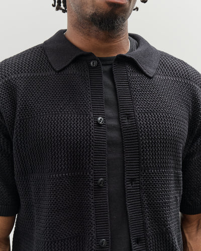 Merz b. Schwanen Crochet Shirt, Black