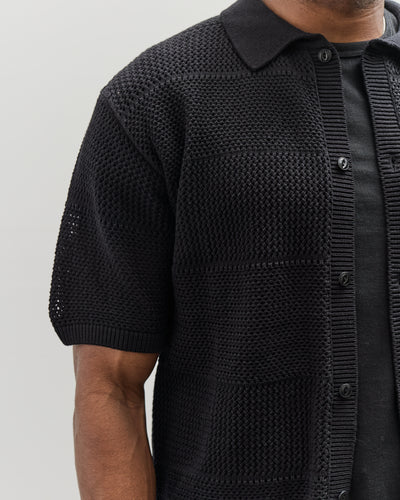 Merz b. Schwanen Crochet Shirt, Black