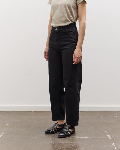 Merz b. Schwanen 1930's Barrel Fit Pants, Deep Black