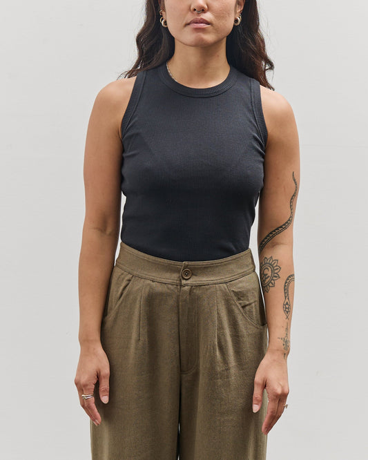 Merz b. Schwanen Ribbed Tanktop, Charcoal