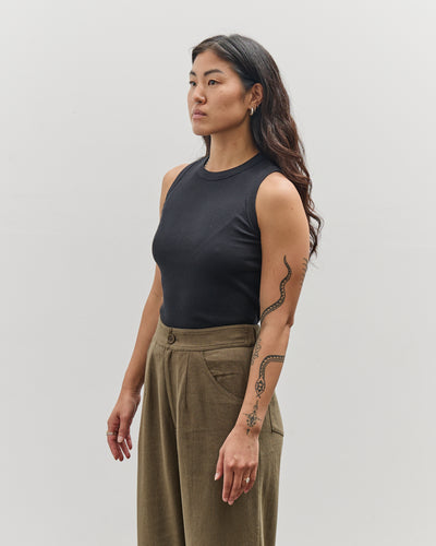 Merz b. Schwanen Ribbed Tanktop, Charcoal