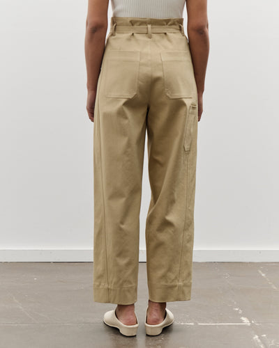 Mijeong Park Belted Barrel Leg Pants, Camel