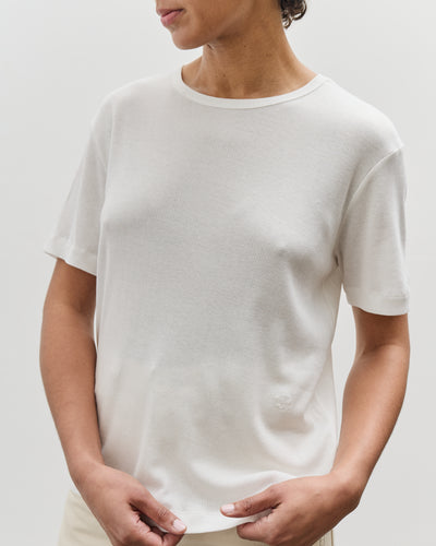 Mijeong Park Cotton Tencel Ribbed T-Shirt, White