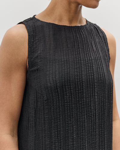 Mijeong Park Pleated Midi Dress, Black