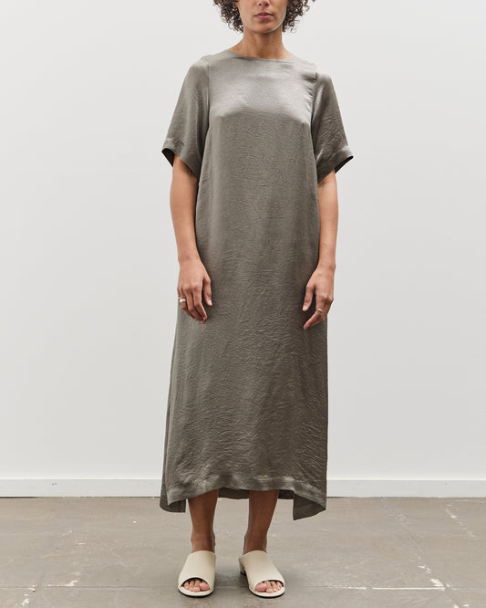 Mijeong Park Satin Maxi Dress, Olive