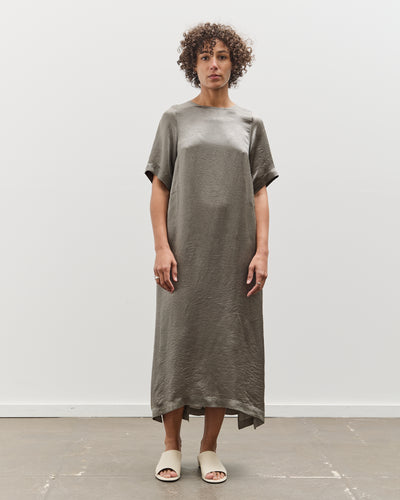 Mijeong Park Satin Maxi Dress, Olive