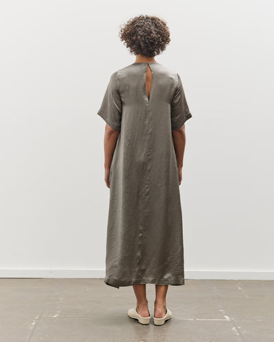 Mijeong Park Satin Maxi Dress, Olive