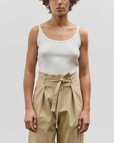 Mijeong Park Slim Ribbed Knit Tank, White