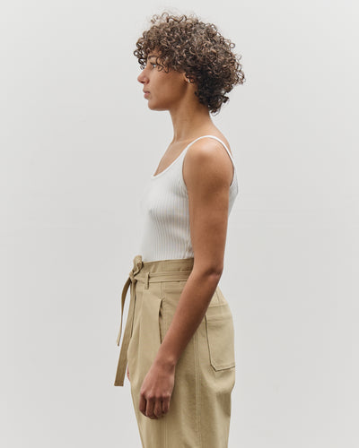 Mijeong Park Slim Ribbed Knit Tank, White