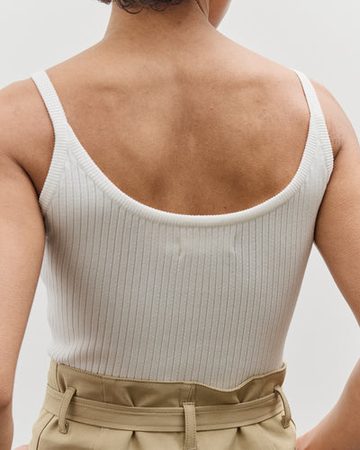 Mijeong Park Slim Ribbed Knit Tank, White