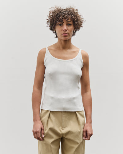 Mijeong Park Slim Ribbed Knit Tank, White