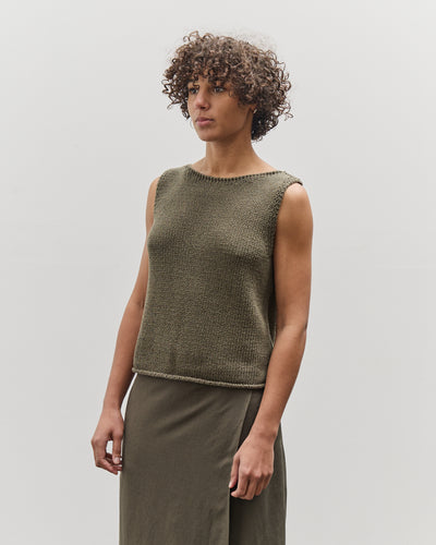 Mijeong Park Boat Neck Knit Tank, Olive