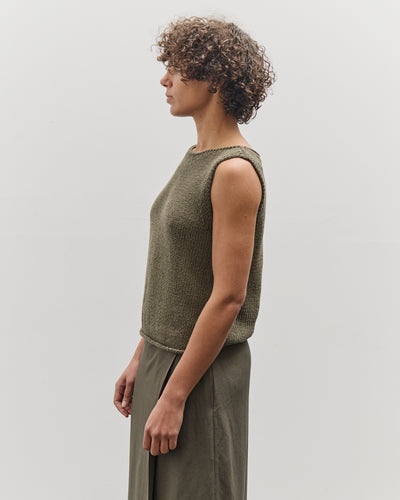 Mijeong Park Boat Neck Knit Tank, Olive