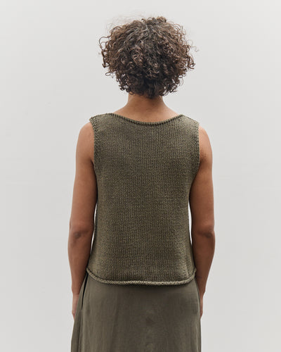 Mijeong Park Boat Neck Knit Tank, Olive