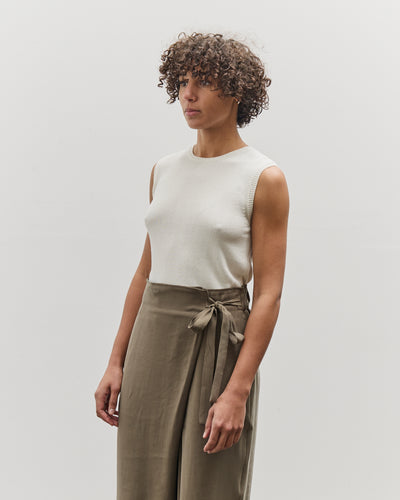 Mijeong Park Cotton Blend Sleeveless Knit Top, Ivory