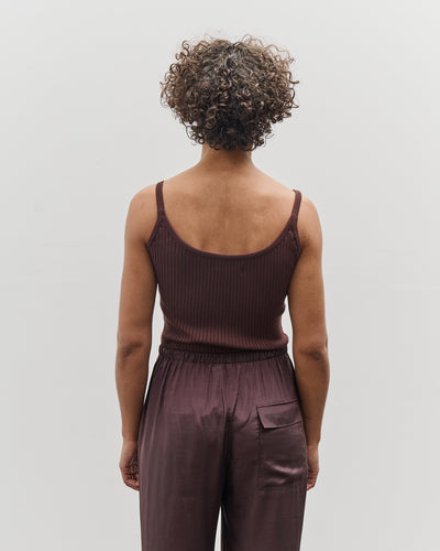 Mijeong Park Slim Ribbed Knit Tank, Brown