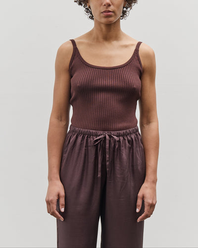 Mijeong Park Slim Ribbed Knit Tank, Brown