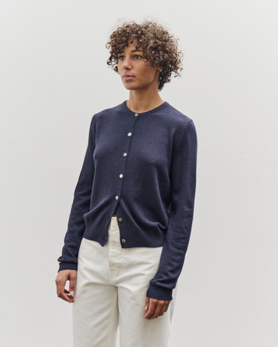 Mijeong Park Cotton Blend Cardigan, Navy