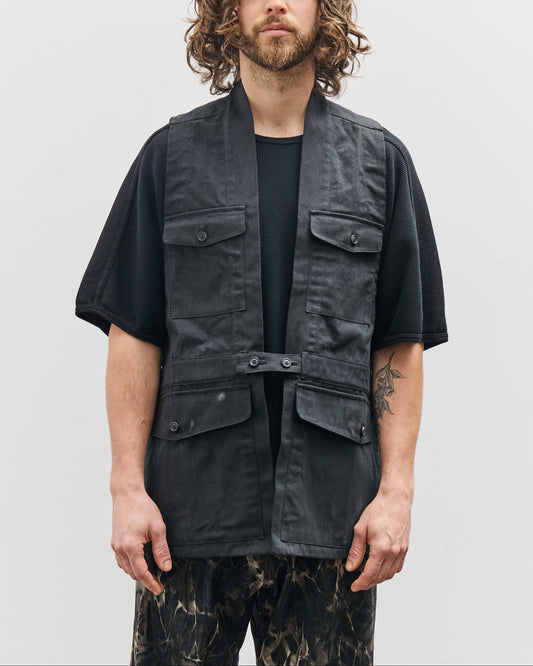 O-Project Denim Vest, Off-Black