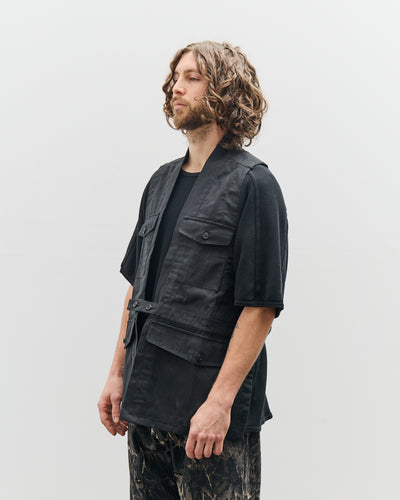 O-Project Denim Vest, Off-Black
