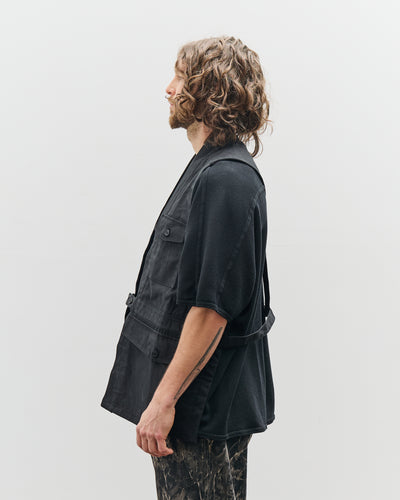 O-Project Denim Vest, Off-Black