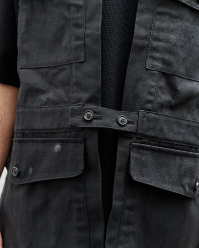 O-Project Denim Vest, Off-Black