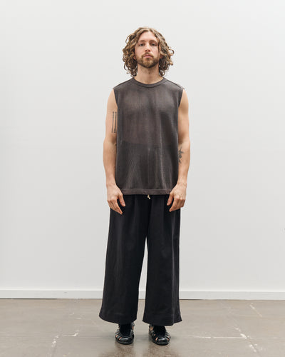 O-Project Sleeveless Tee Mesh, Off-Black