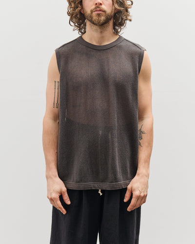 O-Project Sleeveless Tee Mesh, Off-Black