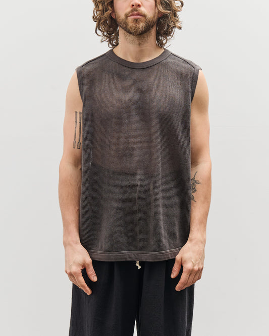 O-Project Sleeveless Tee Mesh, Off-Black