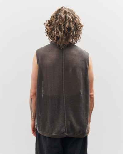 O-Project Sleeveless Tee Mesh, Off-Black