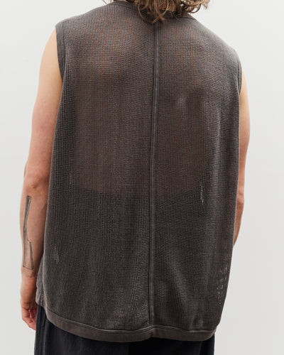 O-Project Sleeveless Tee Mesh, Off-Black