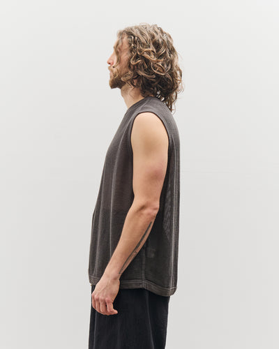 O-Project Sleeveless Tee Mesh, Off-Black