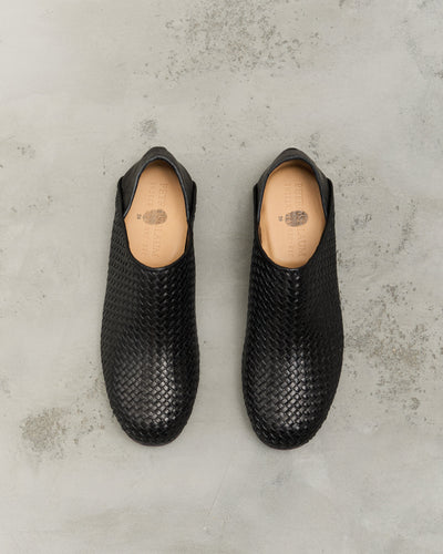 Petrosolaum Woven Babouche, Black