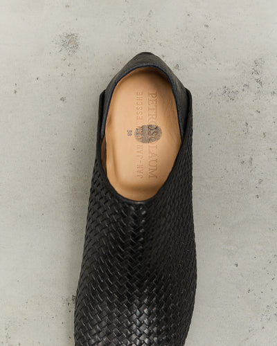 Petrosolaum Woven Babouche, Black