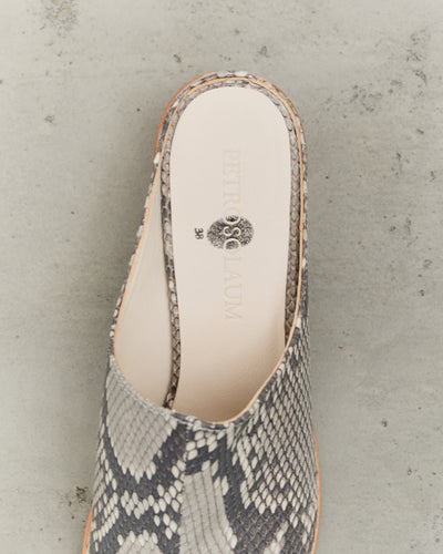 Petrosolaum Sabot Sandals, Python