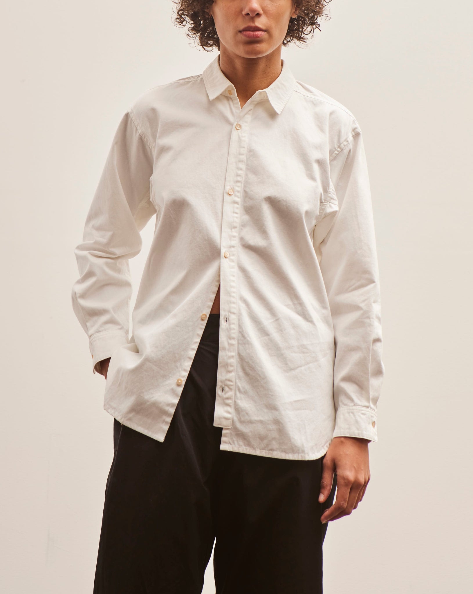 Postalco Free Arm Shirt 01 Weather Cloth, Off-White