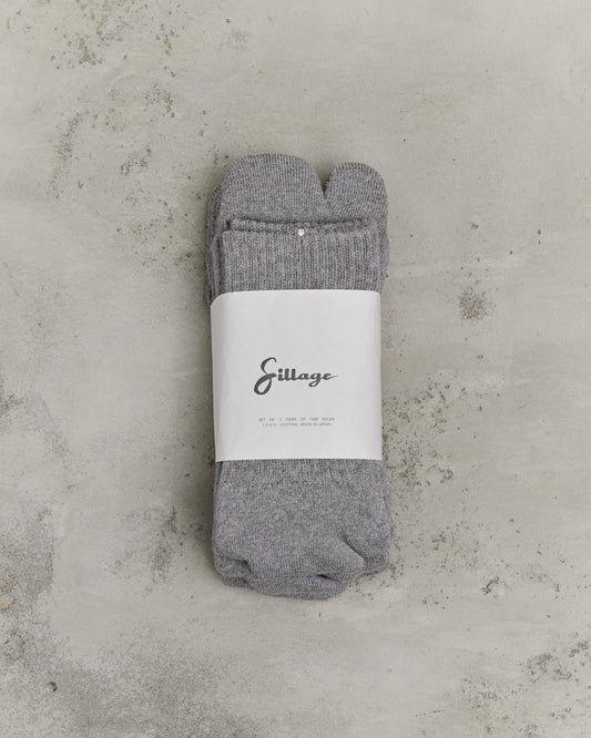 Sillage Tabi Socks Set of 3, Grey