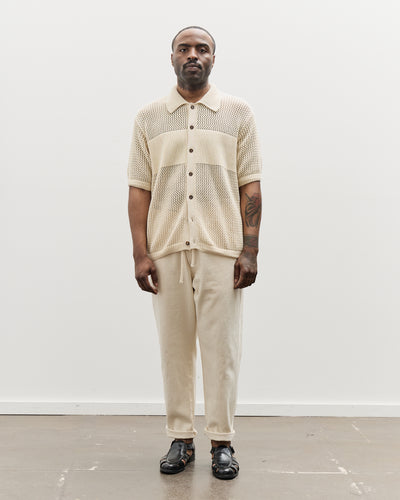 Universal Works S/S Knit Shirt, Ecru